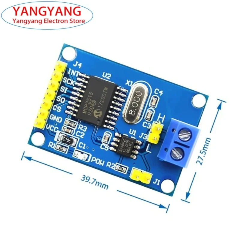 يمكن لوحة حافلة للتحكم في الذراع ، وحدة واجهة ، جهاز استقبال TJA1050 ، SPI لـ 51 MCU ، اردوينو ، DC 5V ، MCP ، جديد