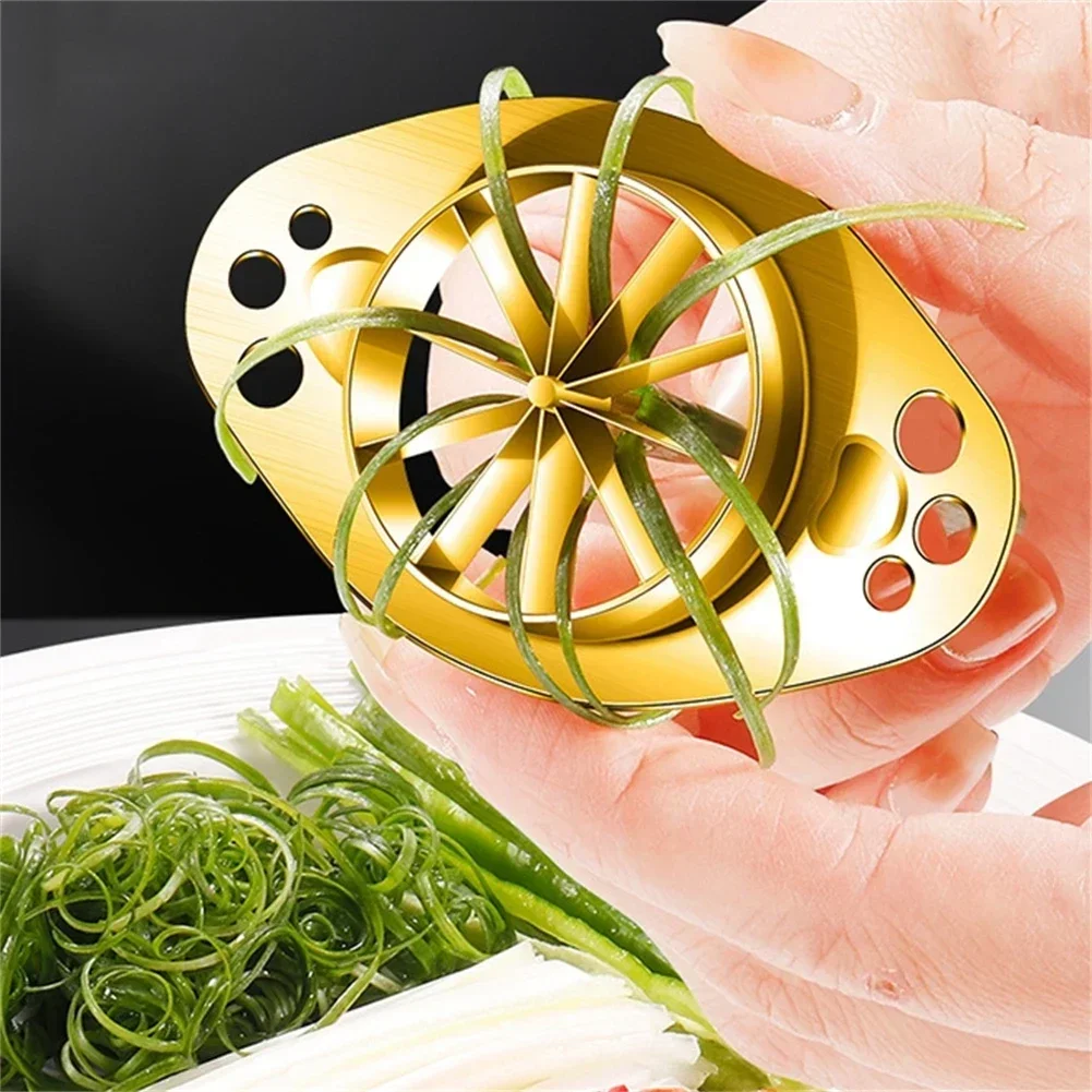 Stainless Steel Chopped Green Onion Cutter Vegetable Shred Cutter Kitchen Tool Itchen Supplies Gadget Multi-function Cutter