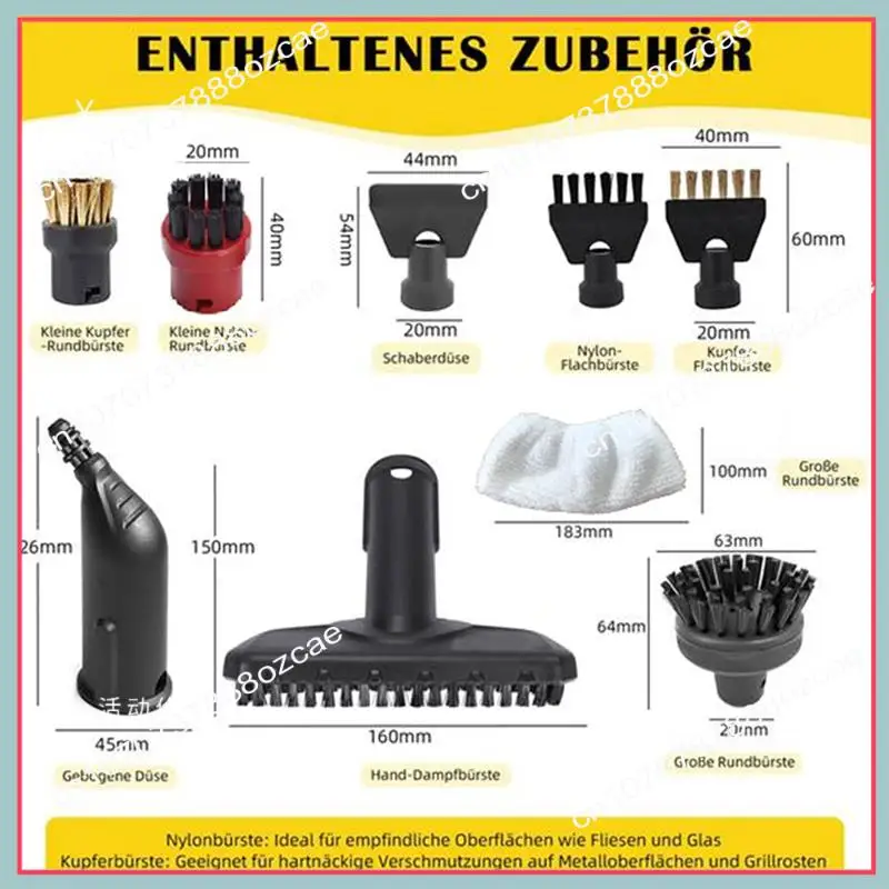 Accesorios de repuesto para Limpiador de vapor Karcher A26P, incluye boquillas, cepillos y paños