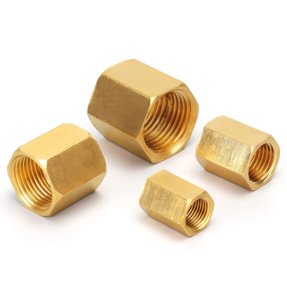 

1PCS Brass Pipe Fitting Copper Hose Hex Coupling Coupler Fast Connetor Female Thread 1/8 1/4 3/8 1/2 3/4 1" For Water Fuel Gas