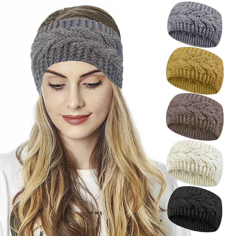 

3PCS/LOT Fried Dough Twists wool hair band Winter Knitted Inner Layer Windproof and Keepwarm Headband