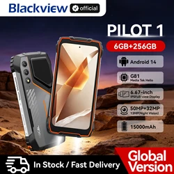 Blackview OSCAL PILOT 1 Rugged Phone, 6GB 256GB Smartphone, 6.67'' HD+Display Mobile Phone With 15000mAh, NFC