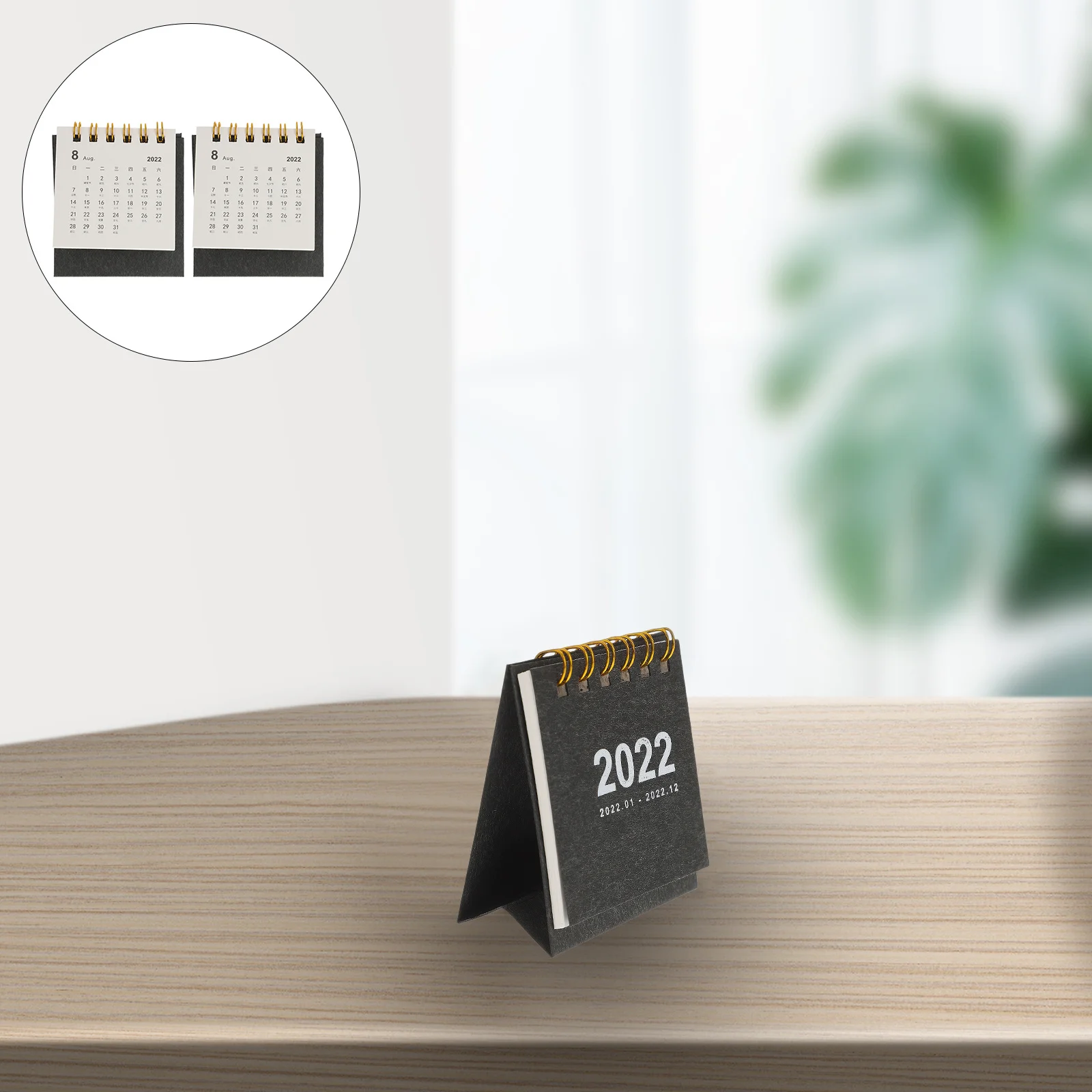 

2Pcs Mini 2022 Desk Calendar Lightweight Portable Paper Calendars Desktop Table Planner for Home Office Use 2022 Mini Calendar