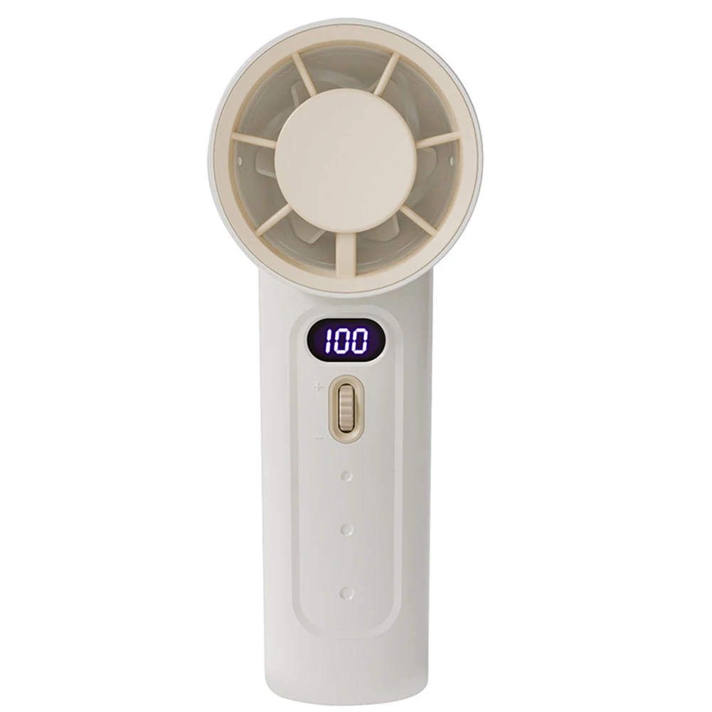 

Turbo High Speed Handheld Mini Cooling Fan USB Rechargeable Portable 100-speed Wind Adjustment Pocket Handheld Fan