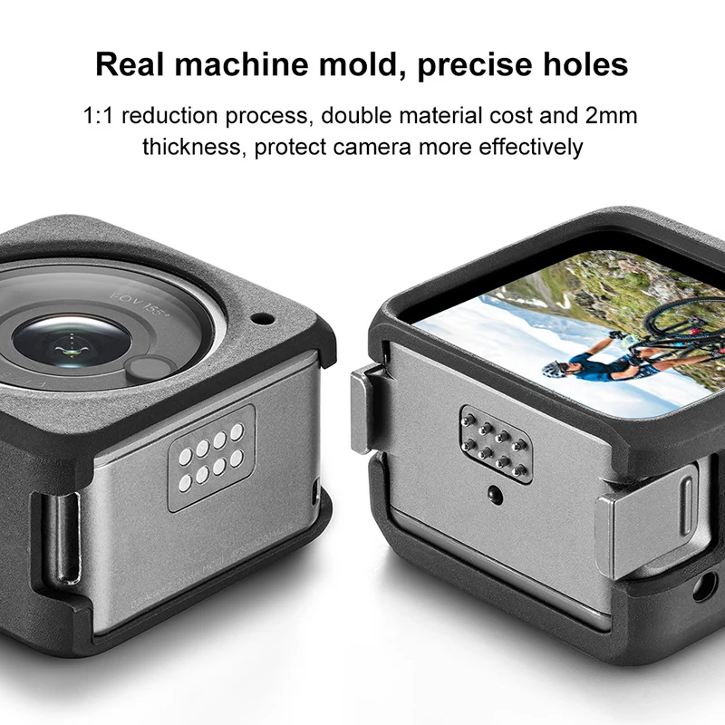 Für DJI Action 2 Split Silikon Fall Staubdicht schutzhülle Anti-scratch Abdeckung Für DJI Action 2 Kamera Zubehör (schwarz)