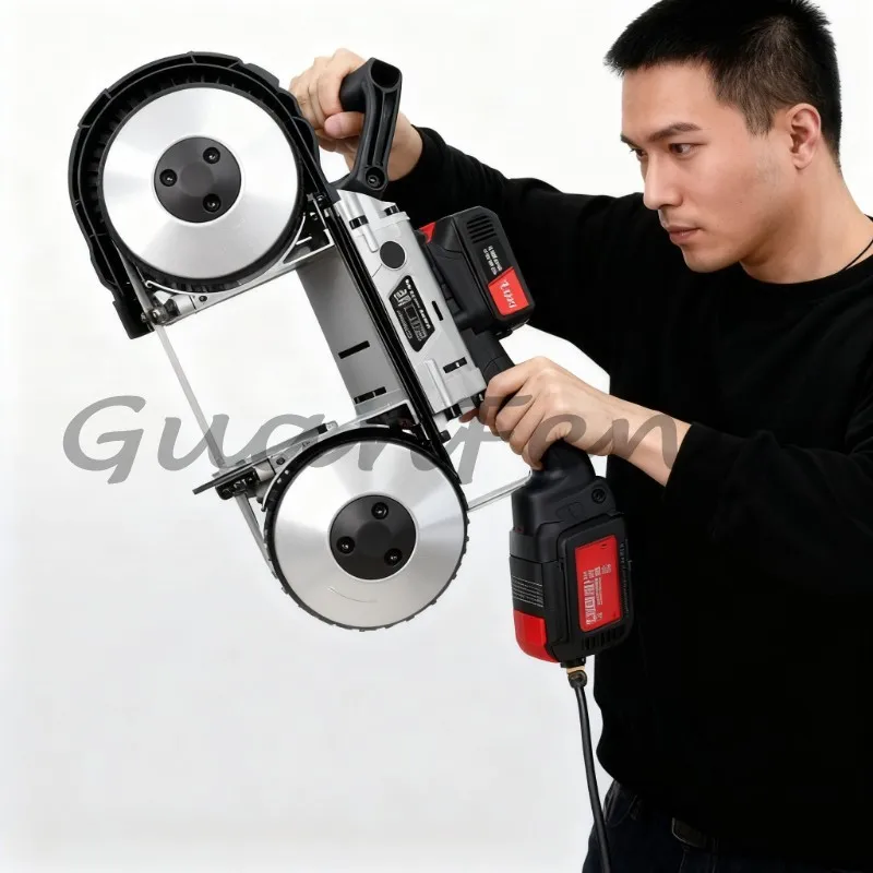 Cordless Lithium‑Ion Handheld Band Saw, Portable High‑Precision Multifunctional Cutting Saw for Metal & Wood Processing