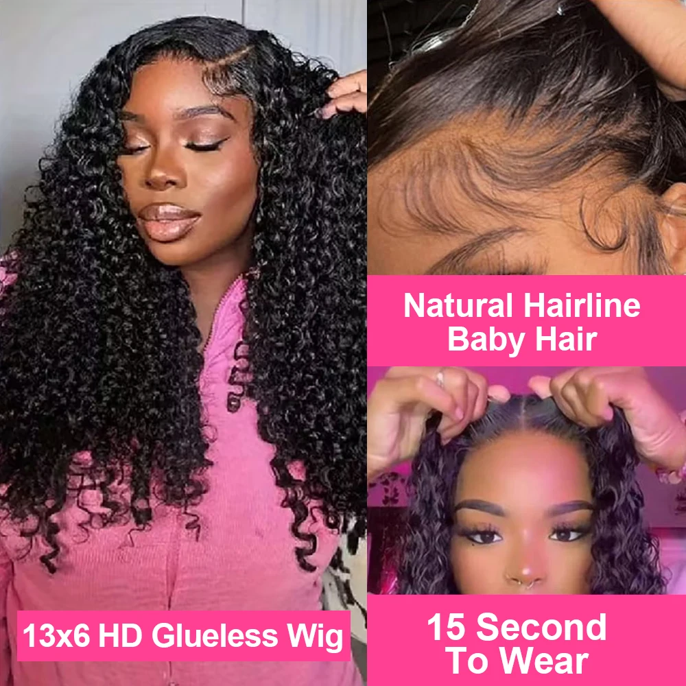 

300% бесклеевые бирманские вьющиеся волосы Парики из человеческих волос 13x6 HD Precut Wear And Go Curly 100% качество человеческих волос на распродаже