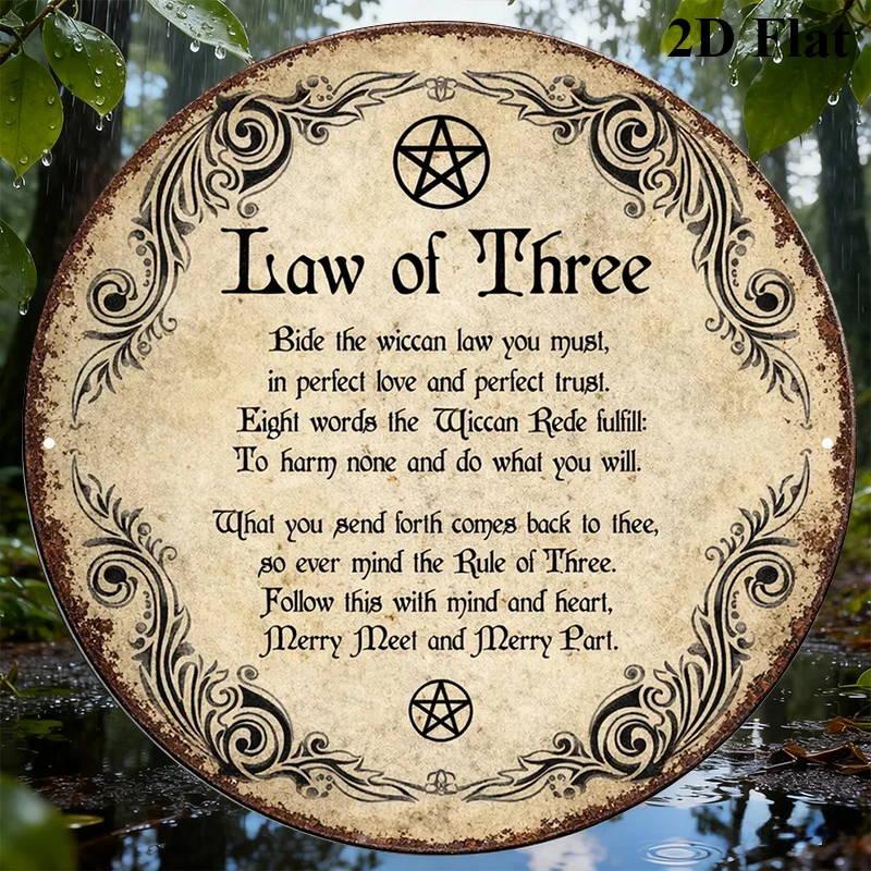 CIFBUY Vintage Wicca Triple Goddess Aluminum Wall Art Waterproof Durable Rustproof Metal Sign For Home Room Decor view 2