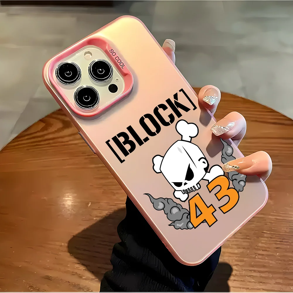 حار K-كين بلوك 43 جراب هاتف موضة آيفون 16 15 14 13 12 11 Mini Pro Max X XR XSMAX 8 7 Plus مكافحة سقوط ماتي الظهر Co