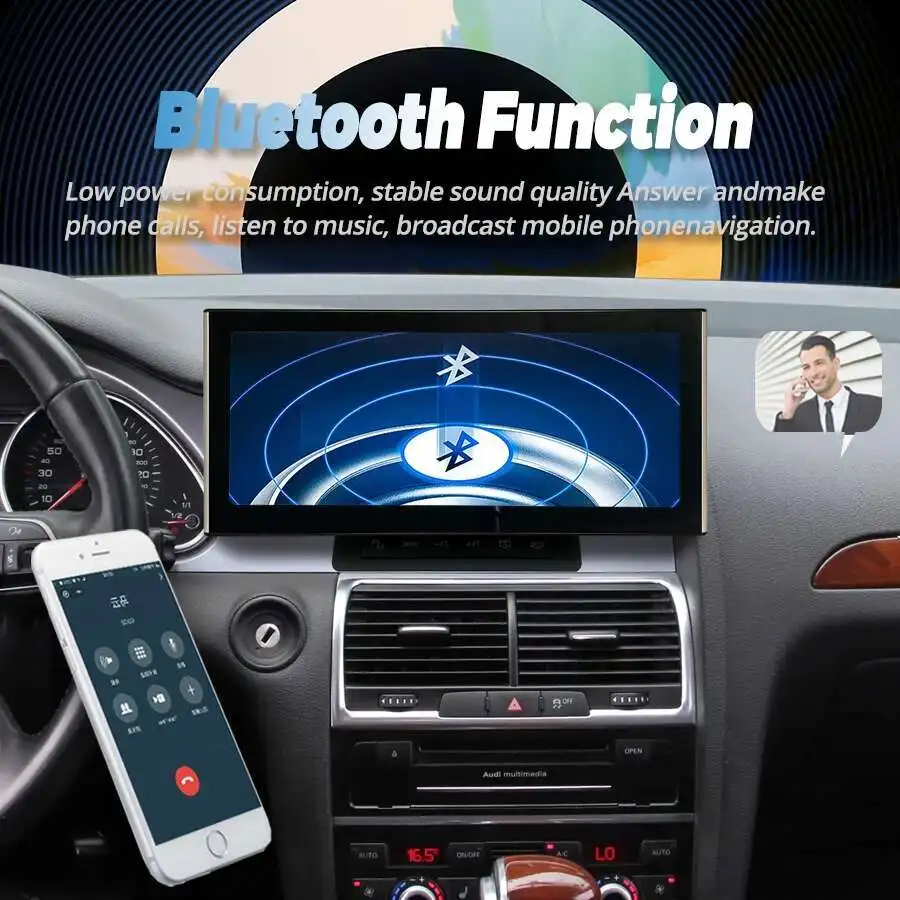 CarPlay بلوتوث أندرويد 14 DSP شاشة لأودي A6 S6 RS6 Q7 SQ7 2005-2015 نظام تحديد المواقع 4G LTE الملاحة مشغل فيديو الوسائط المتعددة ستيريو