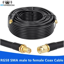 SMA Male to Female RG58 Coax Coaxial Cable Extension 3G 4G LTE WiFi Antenna Wireless LAN Low Loss Two-Way Radio Cables Assembly