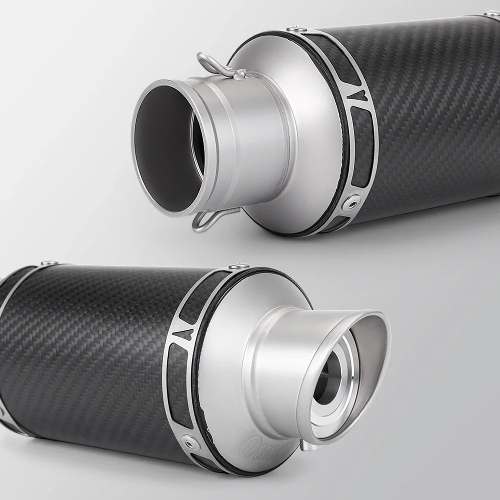 

Factory Hot Selling 51mm Motorcycle Carbon Fiber Vince Exhaust Modified Scooter Muffler Pipe ATV Fit Most Motorcycle Muffler