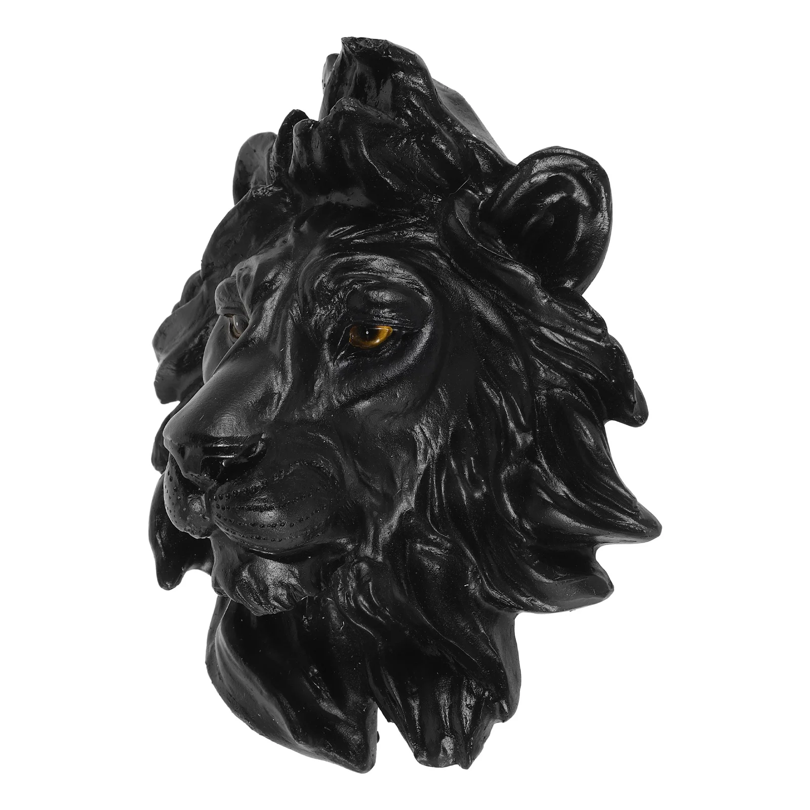 

Animal Head Wall Decor Resin Lion Head Sculpture Exquisite Craft Resin Wall Hanging Sculpture Living Room Office