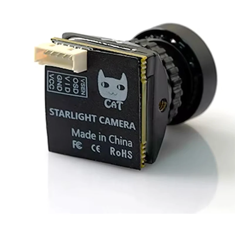 Foxeer Mini Cat/Micro Cat 4 1200TVL Starlight 0.00001Lux cámara FPV de baja latencia y bajo ruido cámara FPV para Dron de carreras con visión en primera persona