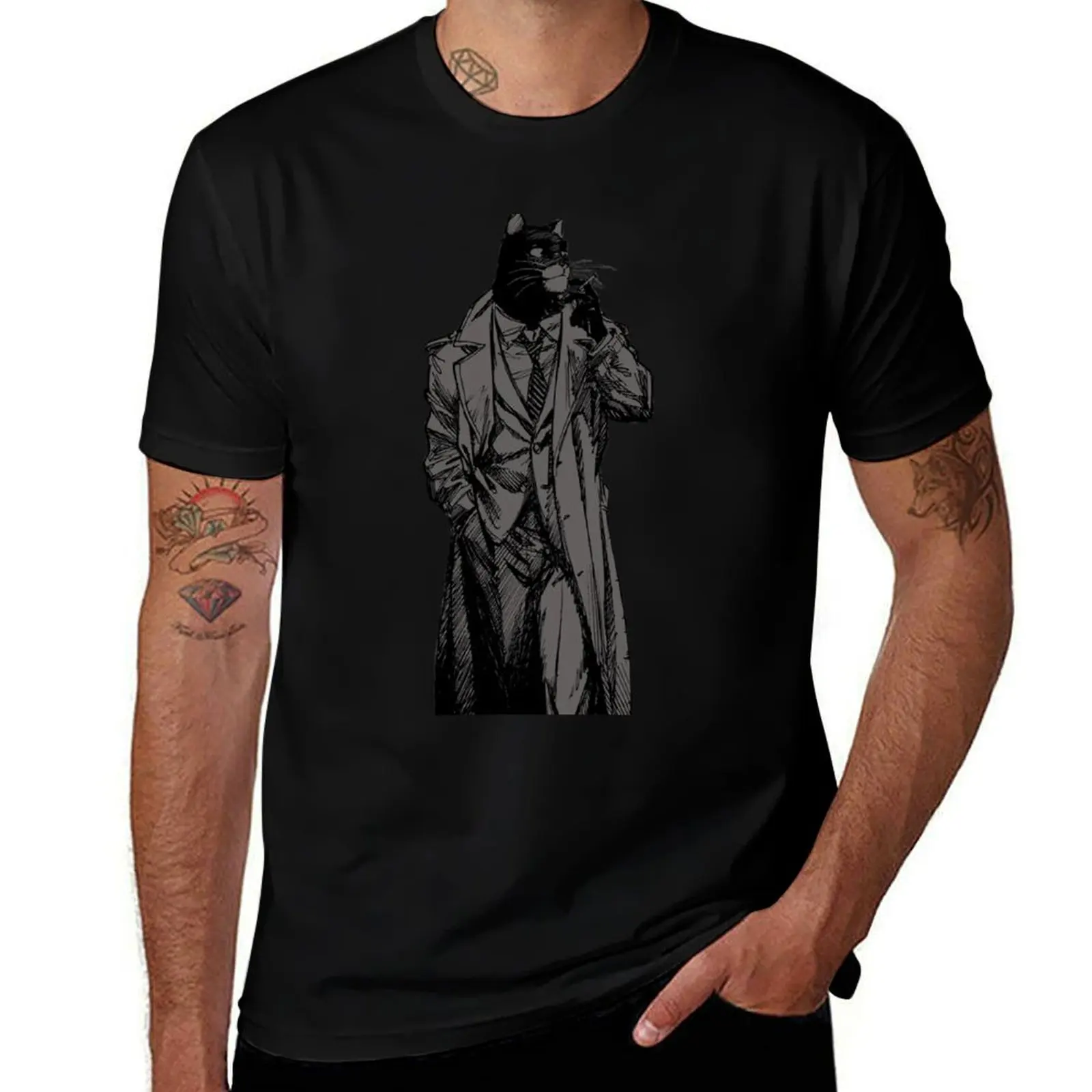 Blacksad (From Blacksad: Amarillo) T-Shirt Trendy Casual Short Sleeve Shirt