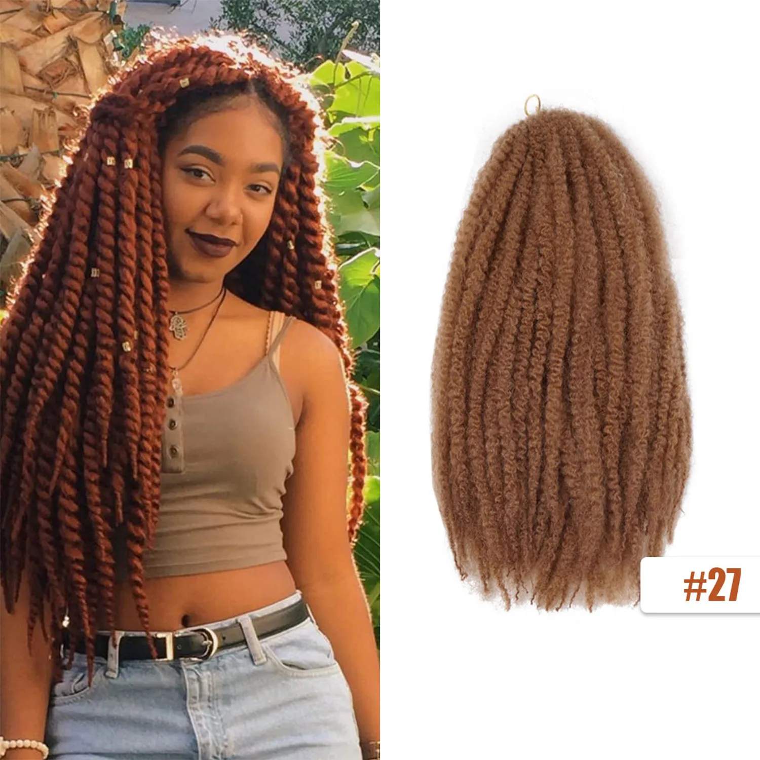 Marley Haar Afro Kinky Twist Häkeln Haar 18 Zoll Ombre synthetische Flechten Haar verlängerungen für Frauen