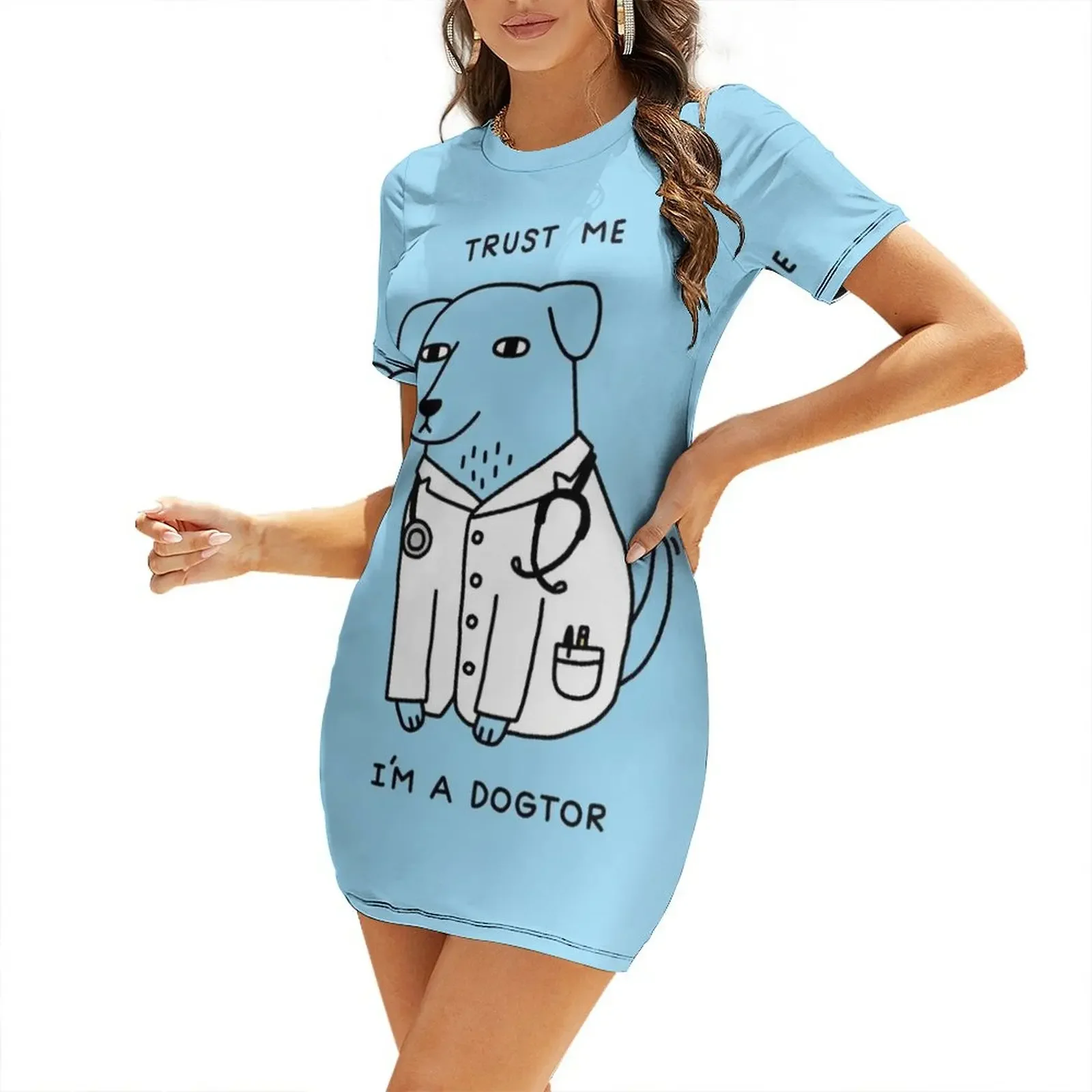 

Dogtor Short-Sleeved Dress women clothing 2025 new arrivals Dresses gala Summer women's clothing summer dress womens 2025 Dress