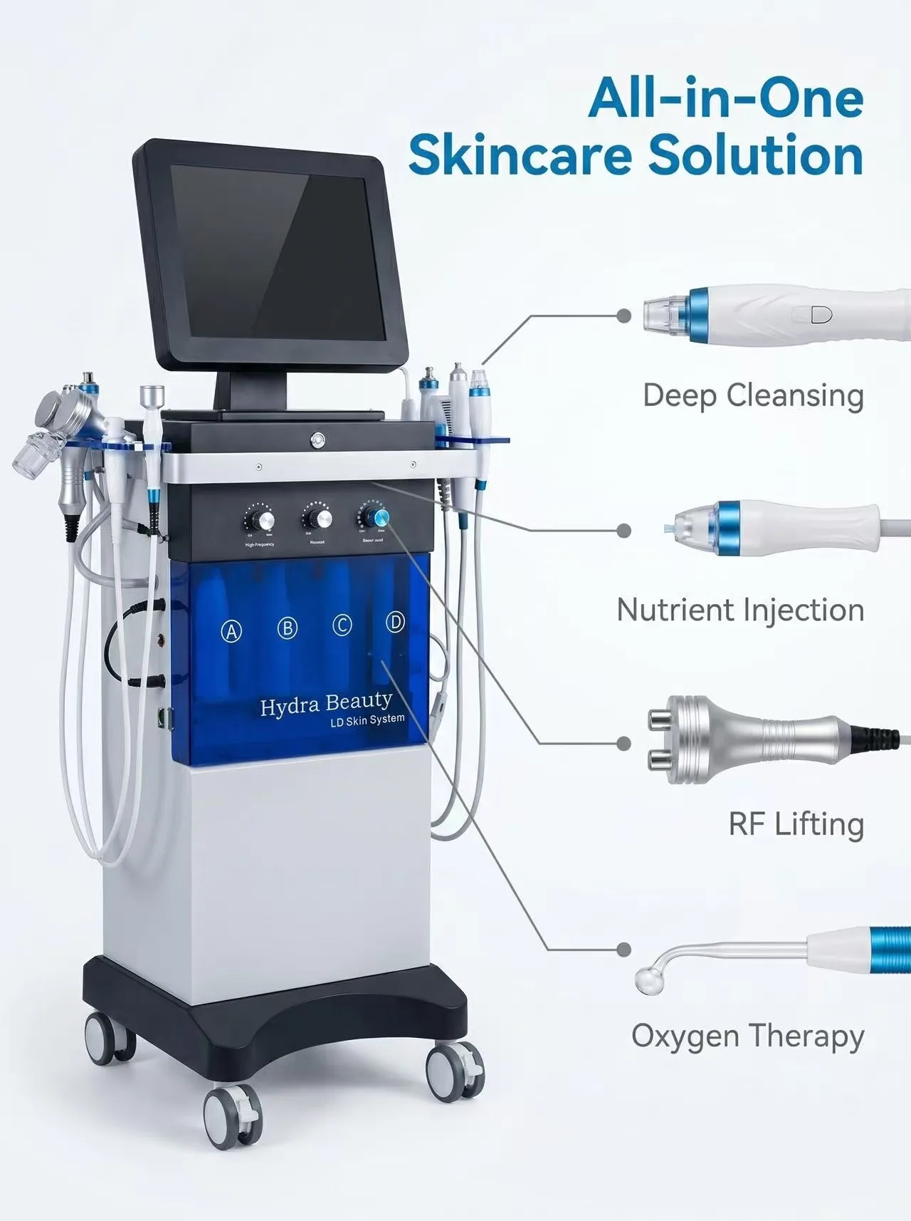14 In 1 Hydra Beauty Facial Machine Skin Peeling Hydra Beauty Facial Hydradermabrasion Korea Aqua Peel Machine