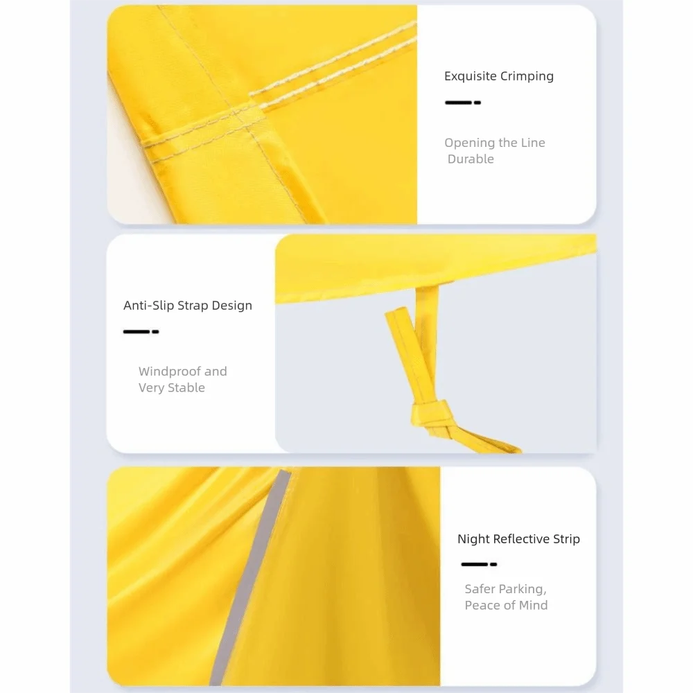 

New Thickened Electric Vehicle Cover Dustproof Rainproof Motorcycle Cover Sun Protection with Reflective Strip Battery Car Cover