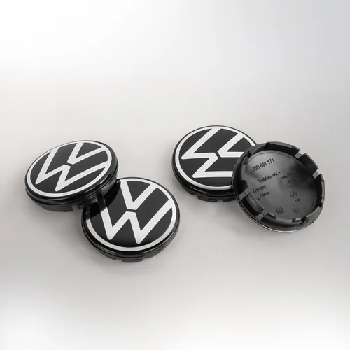 Imagen 2 del producto 4 Uds 55mm 56mm 65mm 70mm estilo de coche tapa central de rueda cubiertas de cubo insignia accesorios para VW Golf 4 5 6 CC POLO 3B7601171 6N0601171
