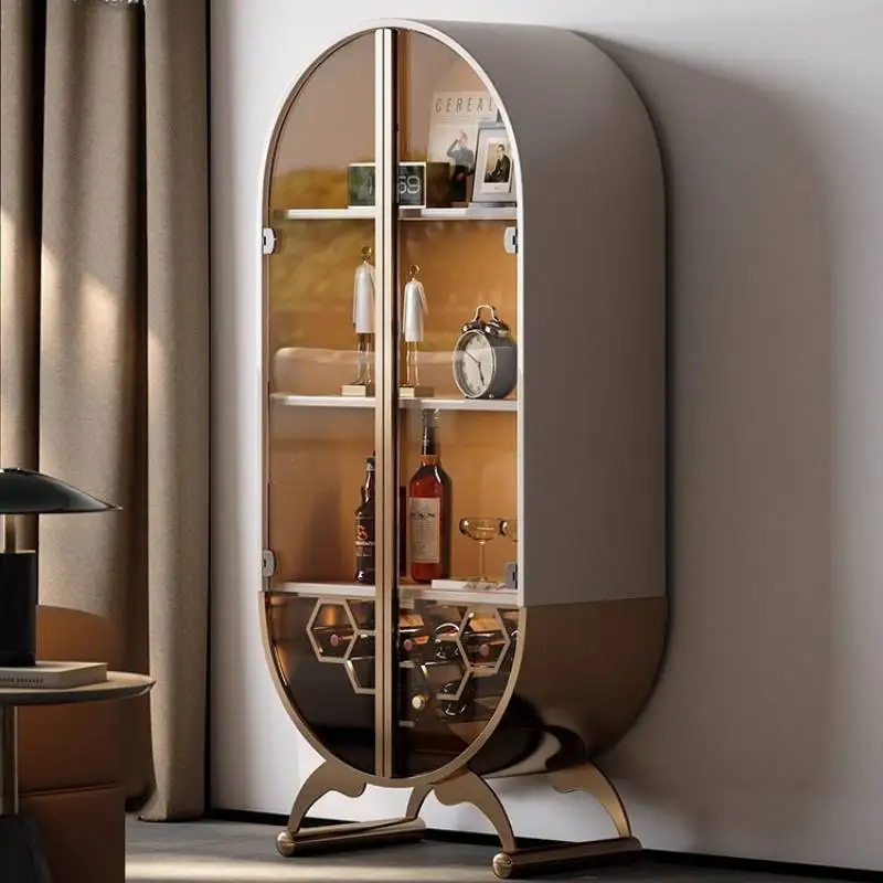 Retro Classic Display Cabinet Storage Drinks Tall Nordic Living Room Cabinets Organizer Luxury Szafki Do Salonu Furniture Home