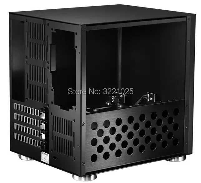 Jonsbo V4 Silver Aluminum Mini ITX MATX obudowa komputera USB3.0 gra mała obudowa V4B czarny HTPC ITX obsługa 3.5\'\' HDD