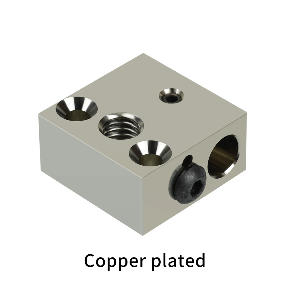 Bloco de calor para impressora 3D, chapeamento de cobre, bloco aquecido, liga de titânio, Ender 3, CR-10, Hotend