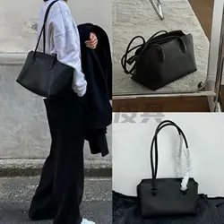 Women's Hundred Commuter R0* Leather Bag Minimalist Style Single Shoulder Senior Feeling Tote Large Capacity Handbags