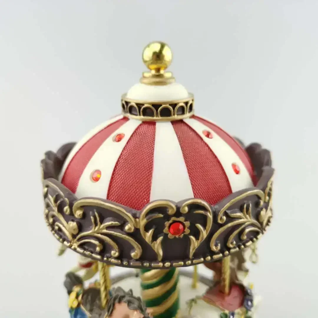 Merry-go-round music box Christmas gift creative resin crafts ornaments A