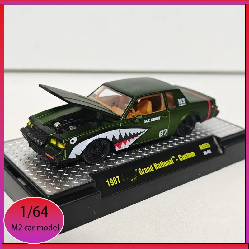 1:64M2 نموذج سيارة القرش الفم 1987 سبيكة سيارة نموذج جمع الحلي هدية الكبار