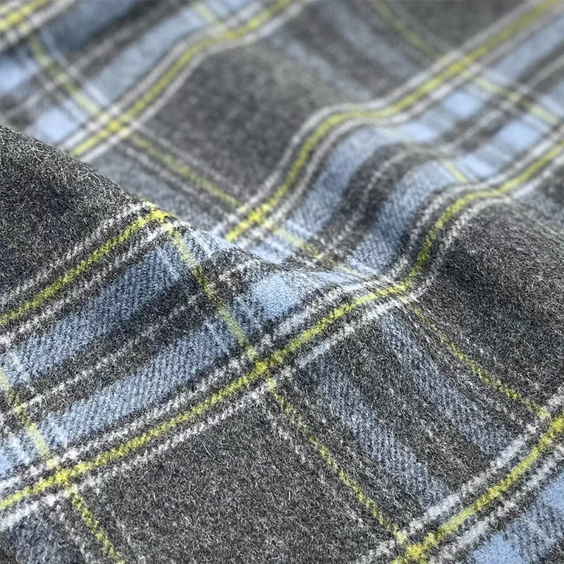 Blue thickened two-color double-sided double-layer peelable fabric for autumn and winter coats