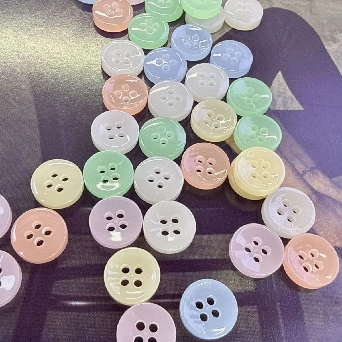 New Macaron high-value concave pearlescent button accessories DIY handmade inch shirt jacket bag decoration