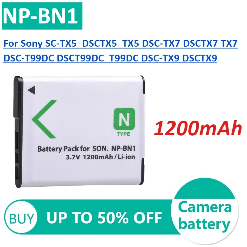 

NP-BN1 Camera Battery for Sony DSC-W800 DSC-WX220 DSC-W830 DSC-W810 DSC-QX30 DSC-QX100 DSC-QX10 Replaceable Lithium Battery