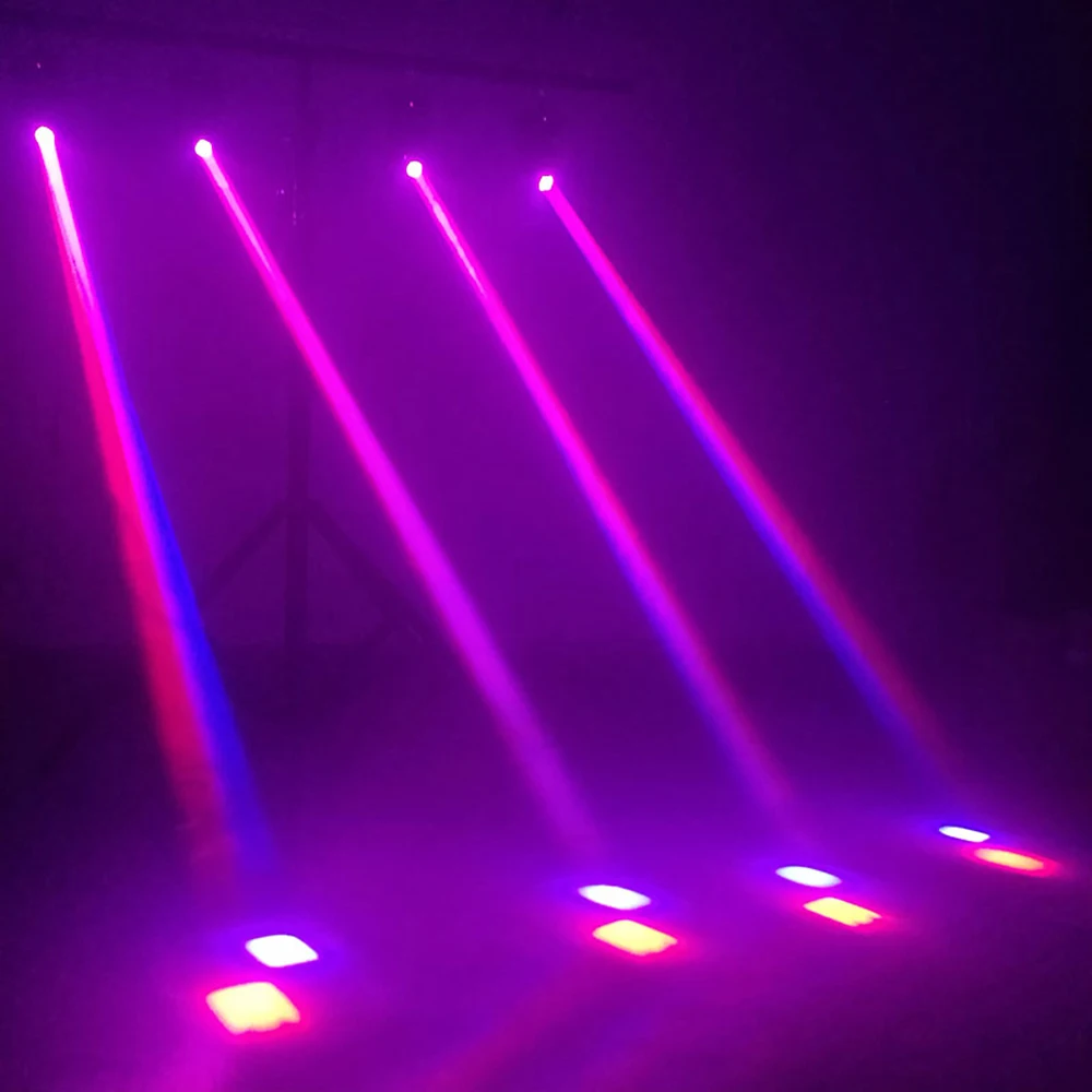 Imagem -05 - Mini Led Spot Beam com Cabeça em Movimento Luz de Palco Efeito Stroboscope Live Show dj Boate Festa Rgbw 4in 10w Dmx512 Pcs