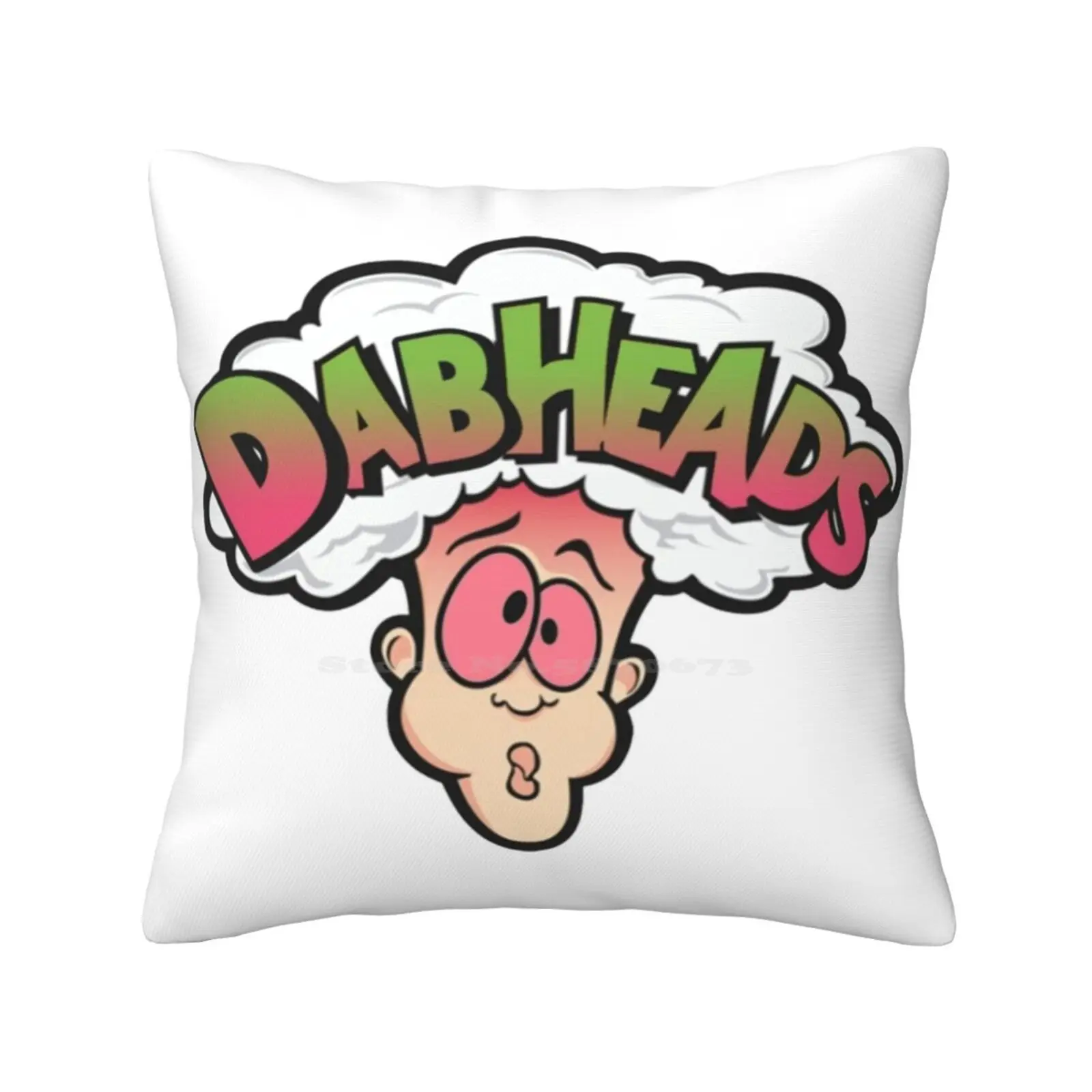 Dabheads Candy Funny Cute Decor Square Pillowcase Warheads Candy Food Dabs 710 Oil 420 Weed Ganja Parody Funny Humor Dank