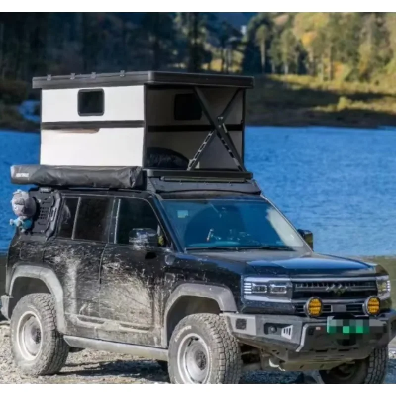 Factory Direct Aluminum Camping Car Hard Rise Roof Tent Car Roof Tent Motorized Pusher Hard Shell Car Roof Top Tent 2-3 People