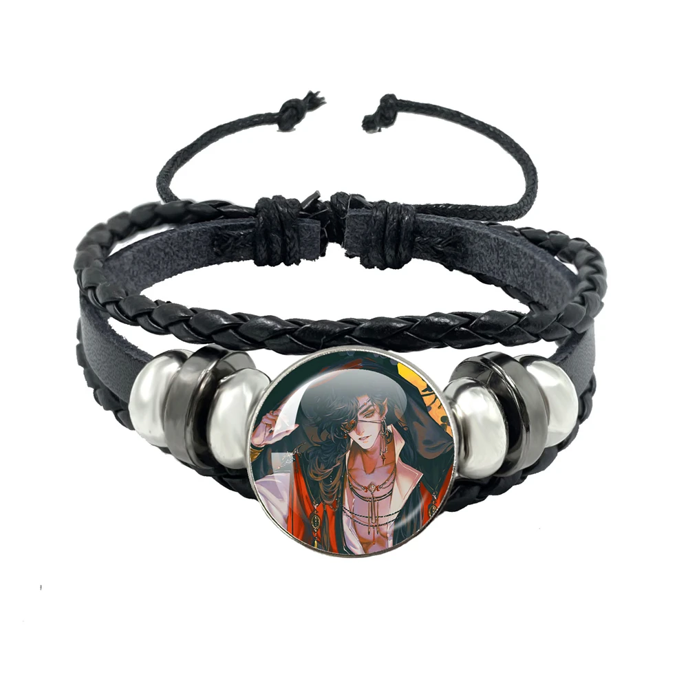 Heaven Official’s Blessing Leather Bangle Bracelet  Hua Cheng Xie Lian Anime Tian Guan Ci Fu Jewelry Gift Bracelets Gifts To Fan