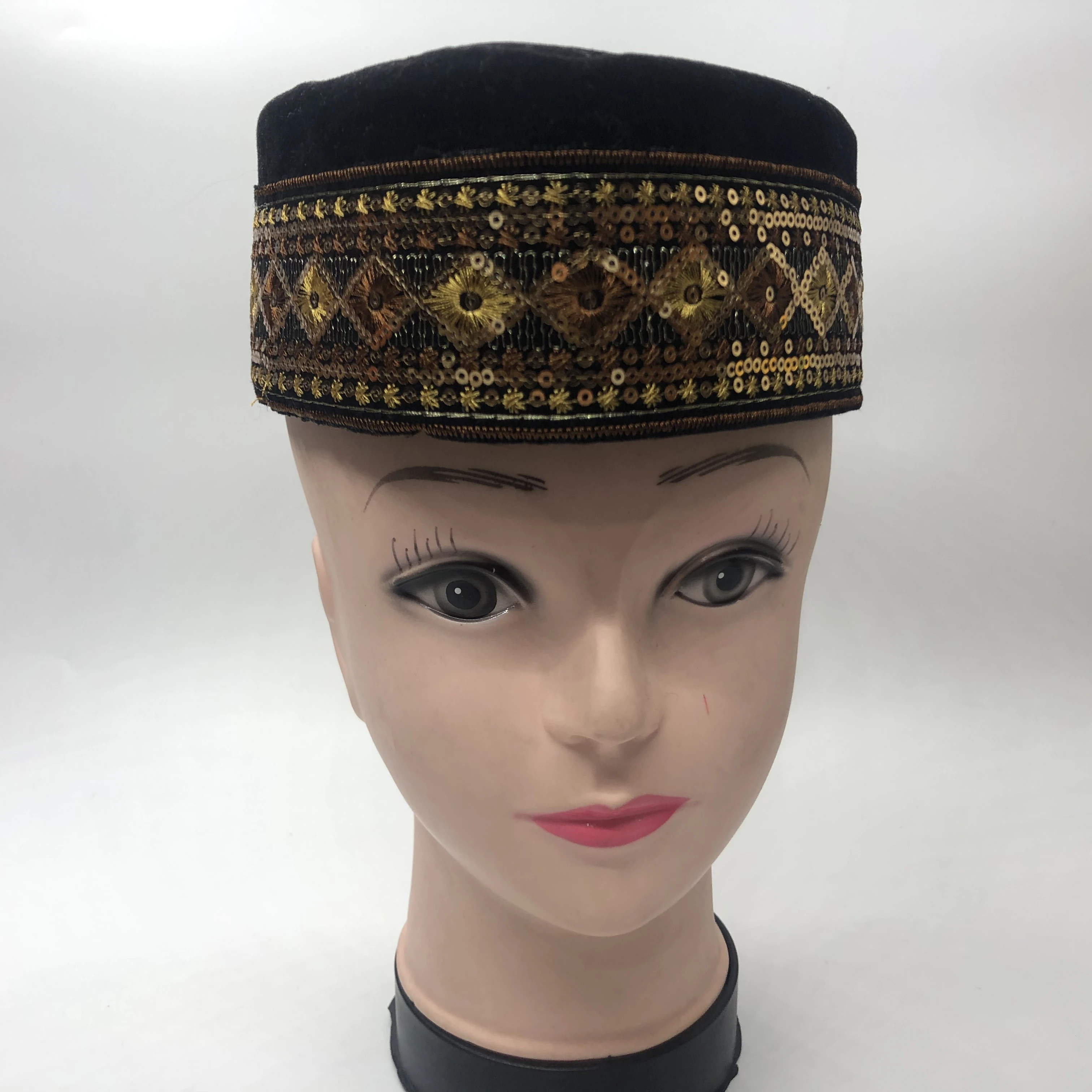 Gorras musulmanas para hombres, productos de impuestos de ropa, envío gratis de Turquía, oración, sombrero de barco malayo, Kippa, Kufi islámico, Topi, lentejuelas, 03263