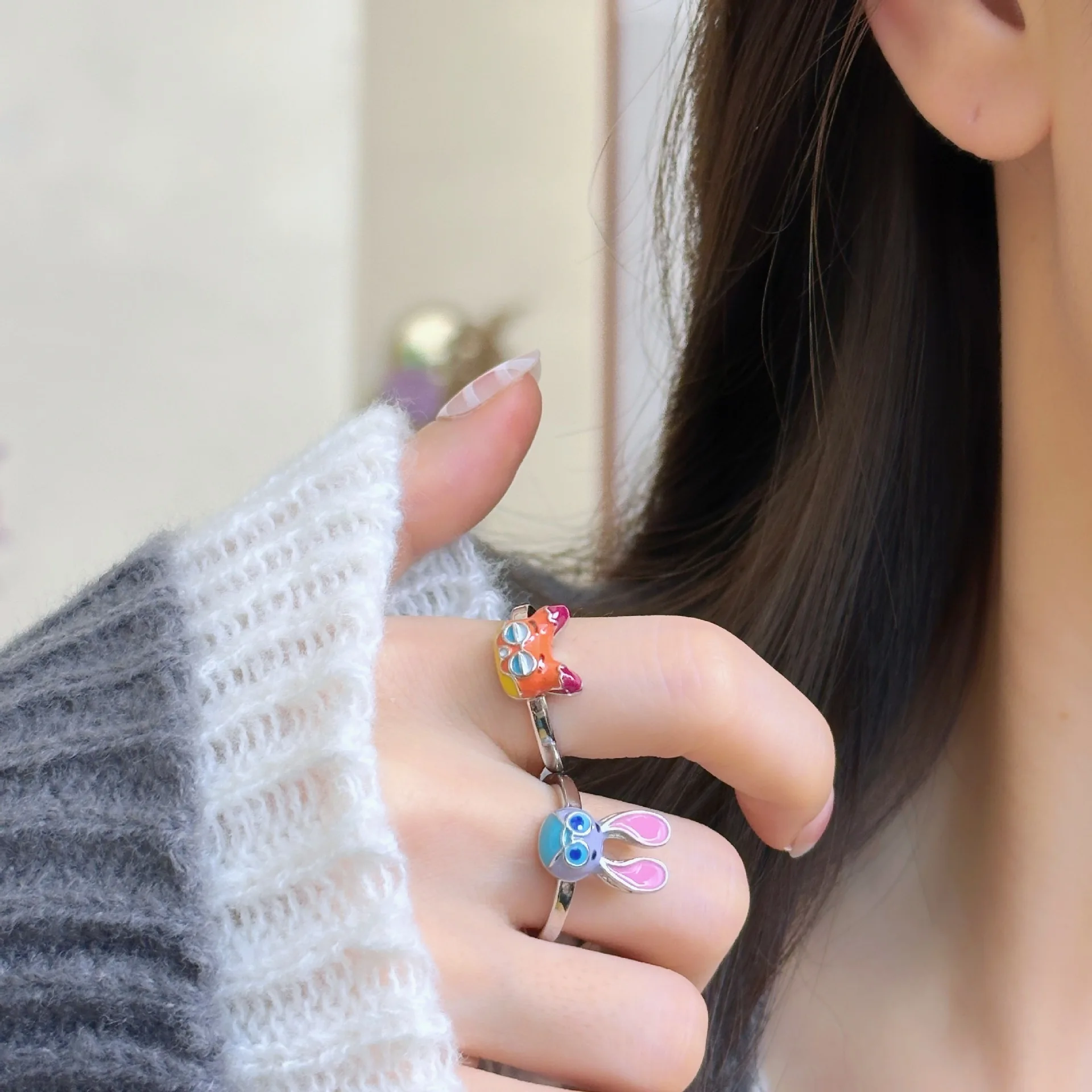 อะนิเมะซูโทเปียคอสเพลย์แหวนสำหรับผู้ชายผู้หญิงเครื่องประดับแหวนอุปกรณ์ประกอบฉากฮาโลวีนปาร์ตี้คาร์นิวัลของขวัญ