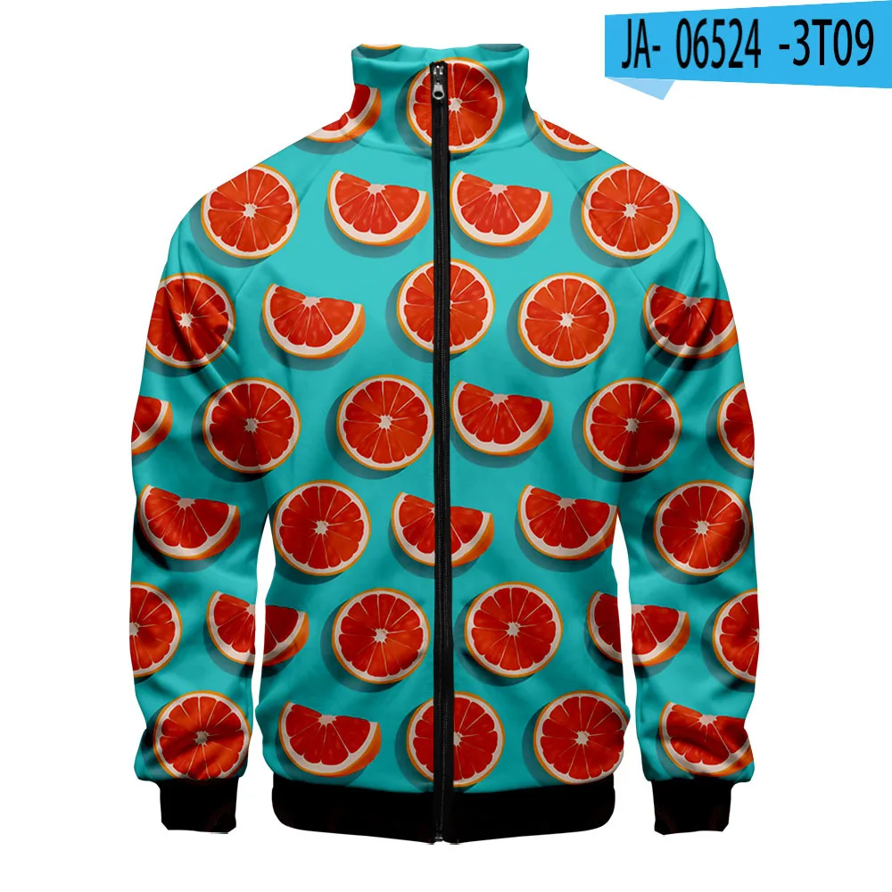 Fruit Hawaiian Watermelon Baseball Uniform 3D Printed Hooded Sweatshirt Men Women Casual Streetwear Zip Up Jacket Coat Dropship