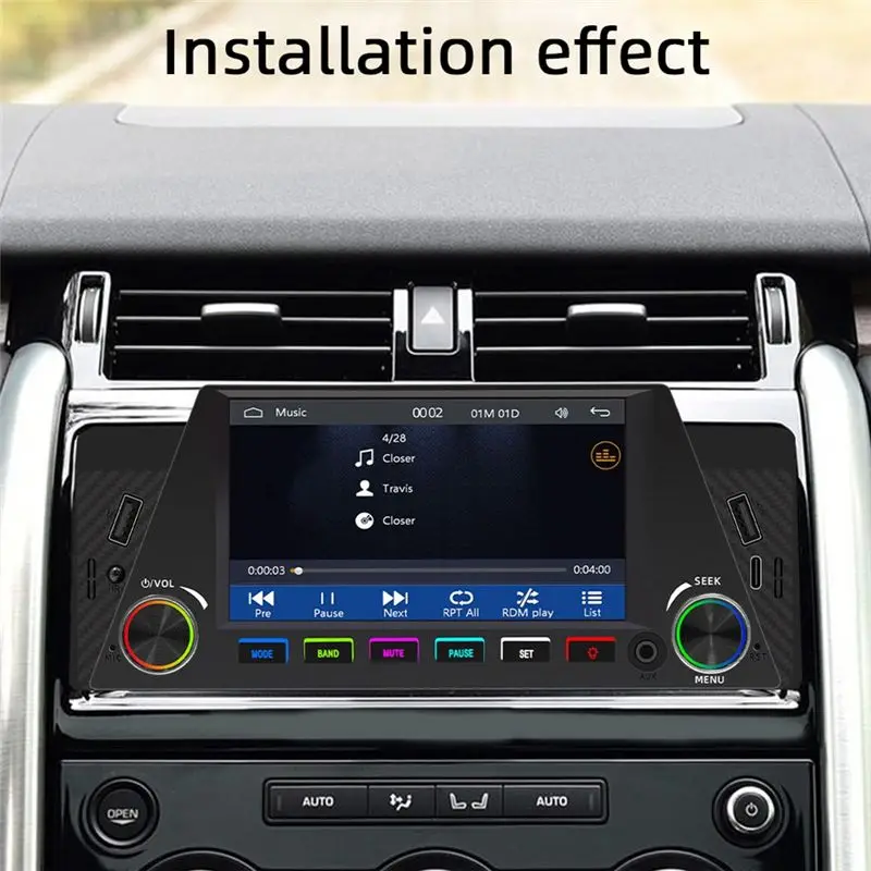 Powerful Car 1DIN 4.7Inch Bluetooth Portable Screen GPS Navigation Display Wireless Carplay Android Auto MP5 Player - view 2