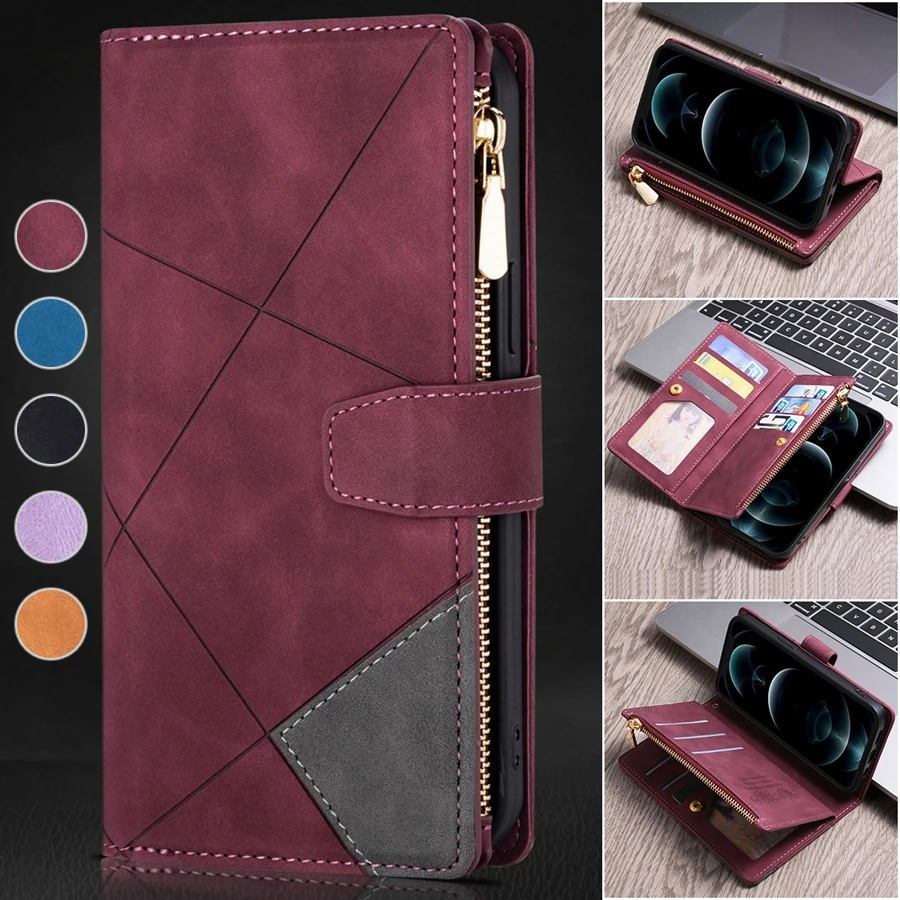 

Wallet Line Stitching Doka Leather Case For iPhone 14 Pro Max 13 Pro Max 12 Pro Max 11 Pro Max SE 2022 X XR XS Max 8 7 6 6S Plus