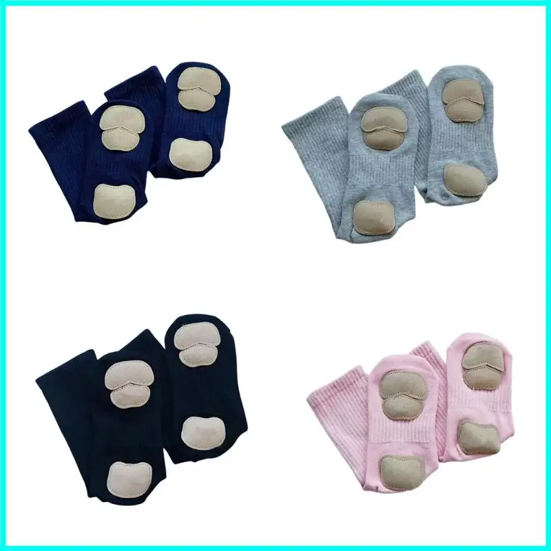 Calzini da ballo polpaccio per bambine, suole antiscivolo, design traspirante, in cotone, per praticare balletto e giocare