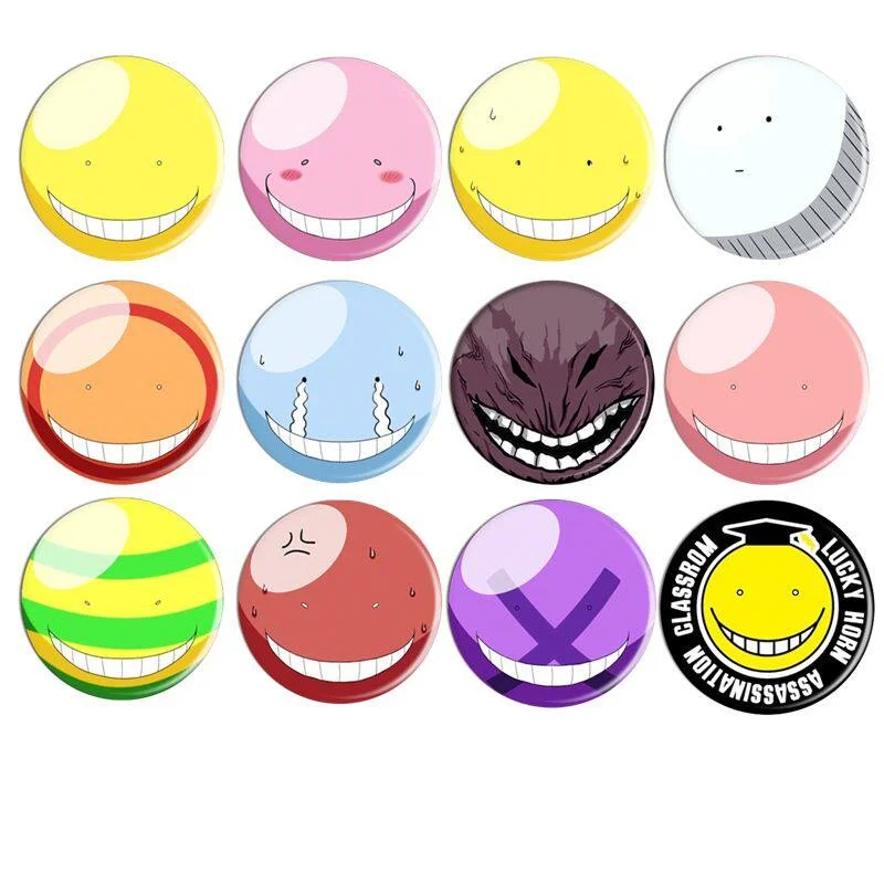 HOT Assassination Classroom Koro-sensei Expression Cartoon Pendant Face Pinching Collecting Accessories Keychain