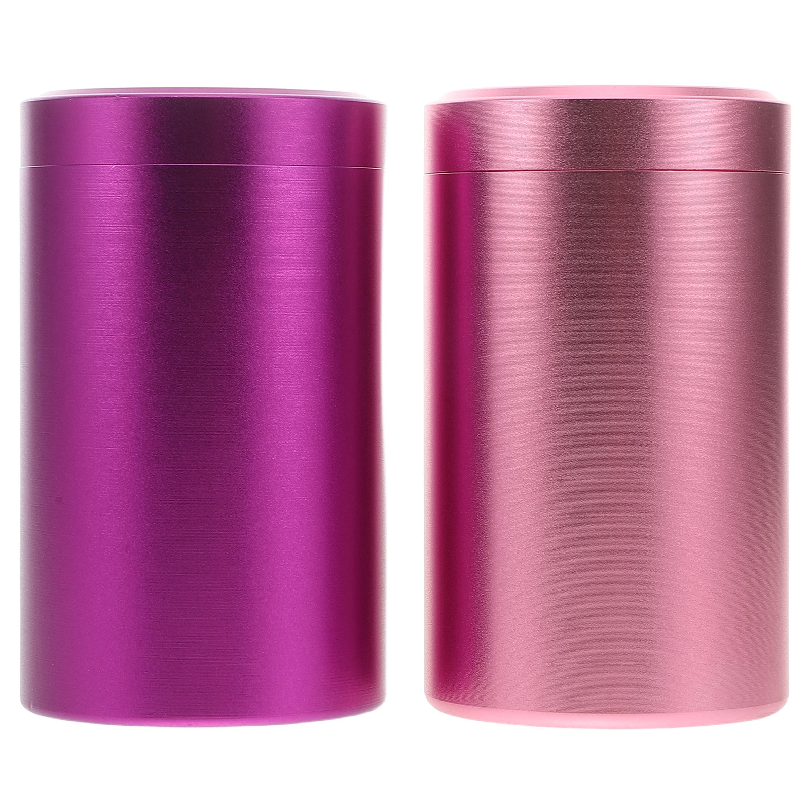 

2 Pcs Portable Storage Tank Food Canisters Container for Bath Salts Airtight Jar Aluminum Alloy Bottle Containers with Lids Tea