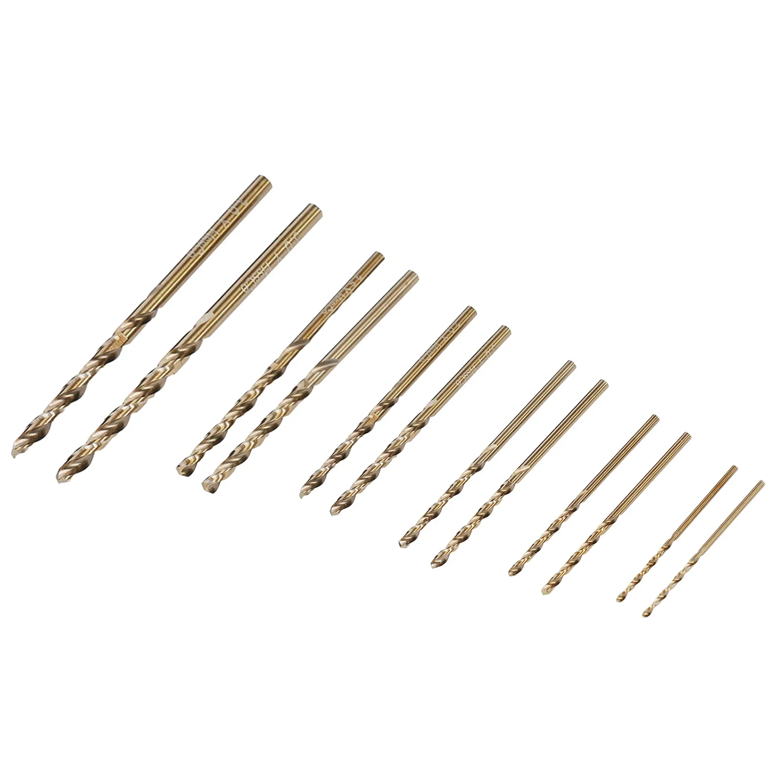 

12pcs 1-3.5mm HSS M35 Cobalt Coated T Wist Drill Bit Set Auger Core Drill Bit For Wood/Metal Drilling Hole Cutter Power Tool