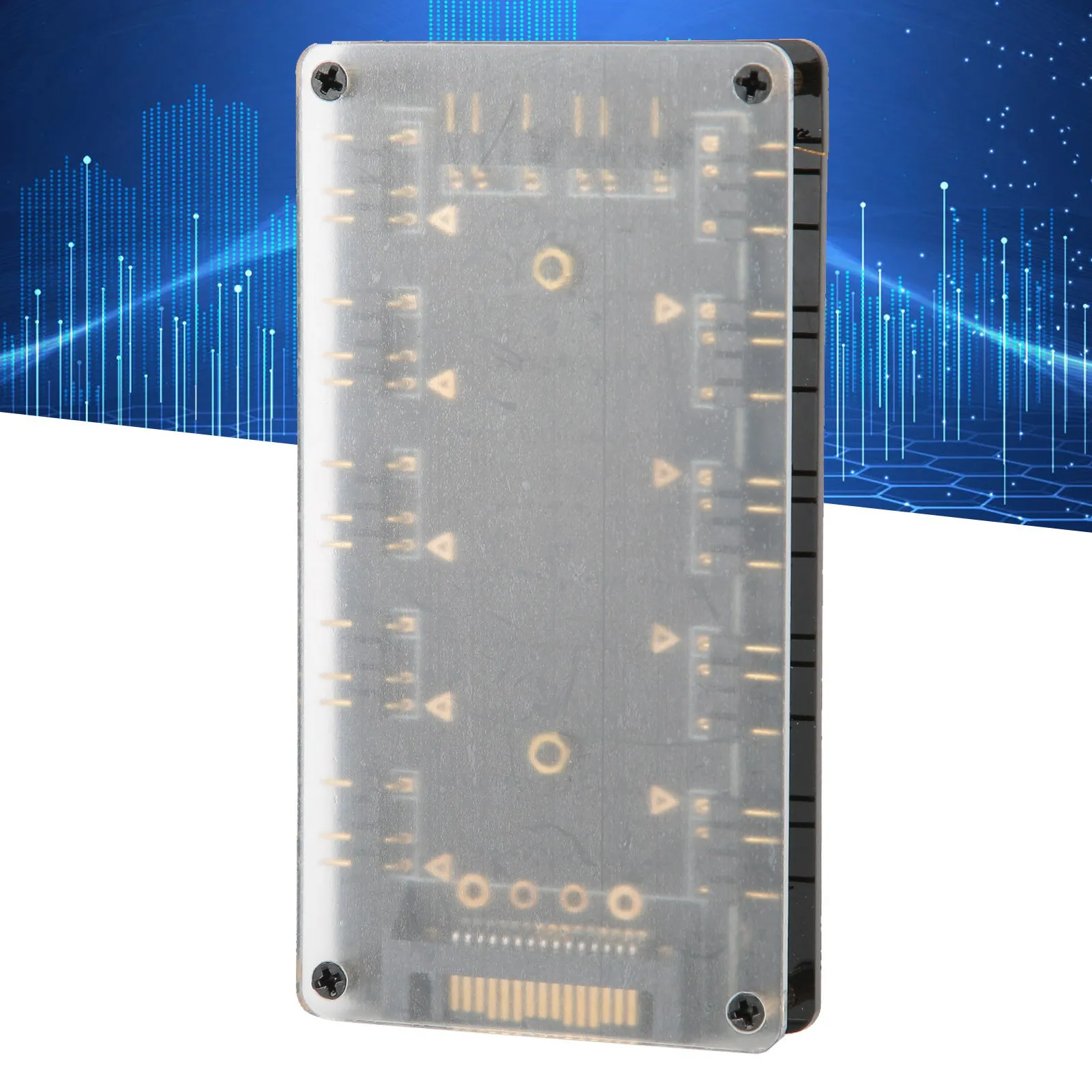 ตัวแยกฮับพัดลมสำหรับเมนบอร์ด ASUS/ AURA RGB 5V 3‑Pin 10‑in‑1 อินเทอร์เฟซขยาย 10‑in‑1 ตัวแยกพัดลม