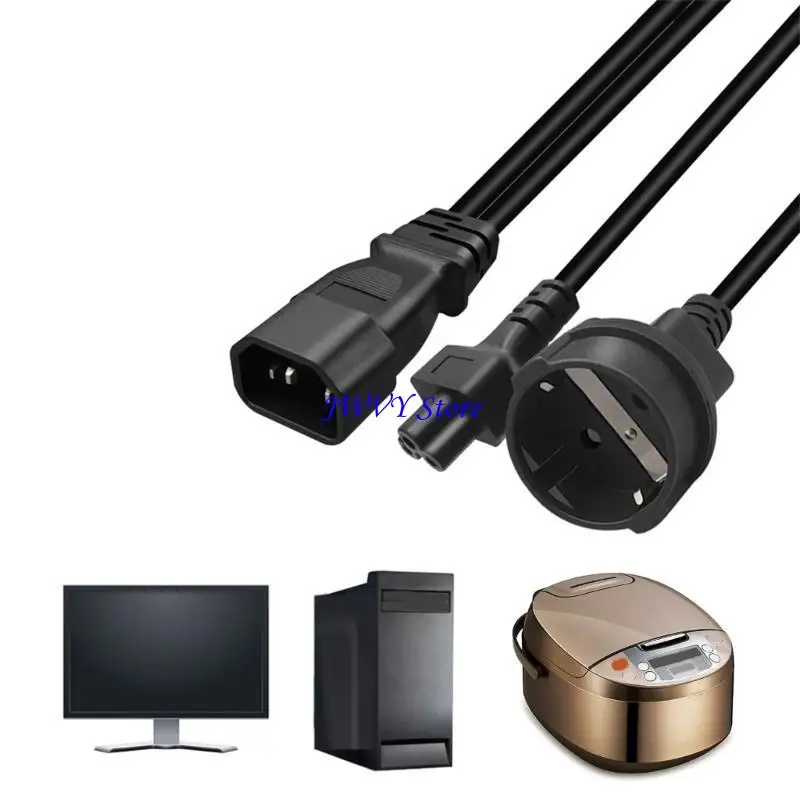 573A C14 a C5 +EU4.8mm, 32cm C14 Splitter Macho para C5 +EU4.8mm Power feminino y Splitter