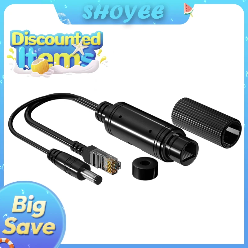 

Waterproof 1000Mbps POE Splitter 48V to 12V IEEE 802.3af/at Adapter for Outdoor IP Camera CCTV Security System