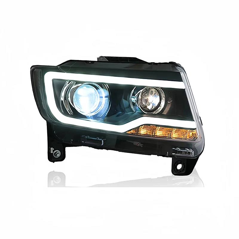For Jeep Compass 2012-2016 Grand Cherokee LED Headlight DRL Hid Bi Xenon Beam Accessories New 36W Car Light Head Lamp
